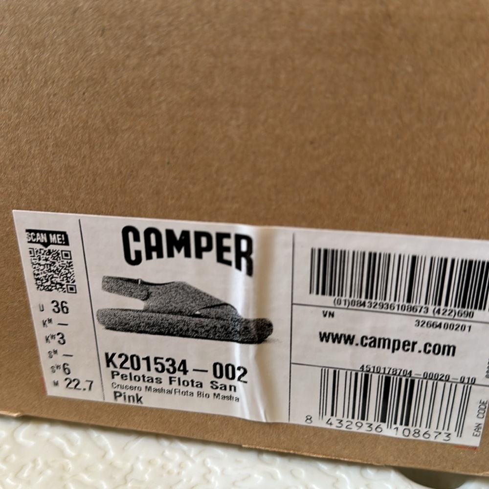 Camper, woman’s sandals, lightweight, never worn, pink, in a box - Picture 2 of 7